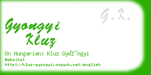 gyongyi kluz business card